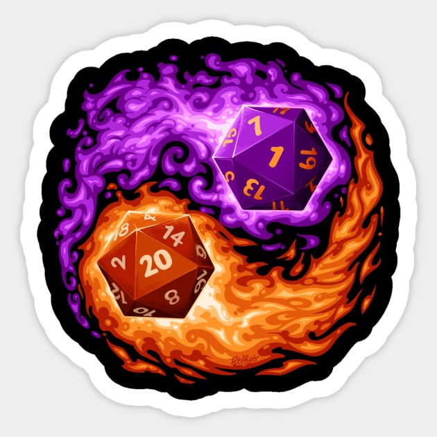 D20 Yin Yang Sticker by RedBug01